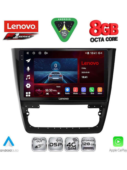 Lenovo Car Audio System for Skoda Yeti 2014-2018 (Bluetooth/USB/WiFi/GPS/Apple-Carplay/Android-Auto) with Touch Screen 10"