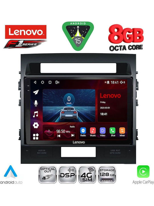 Lenovo Car Audio System for Toyota Land Cruiser 2008-2015 (Bluetooth/USB/WiFi/GPS/Apple-Carplay/Android-Auto) with Touch Screen 10"