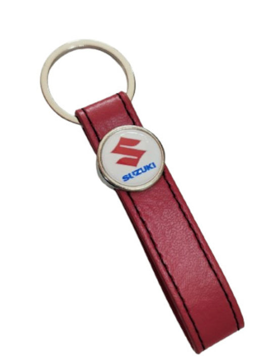 Breloc Piele Curea Roșie Logo Email Suzuki 20322-k