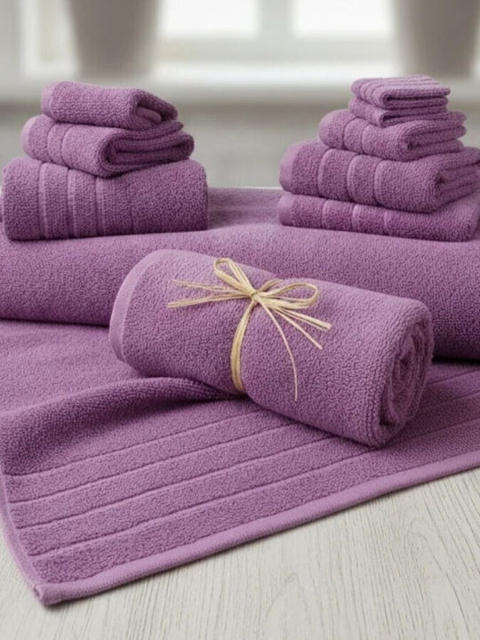 Pucioasa Facecloth 50x90cm Purple Weight 600gr/m²