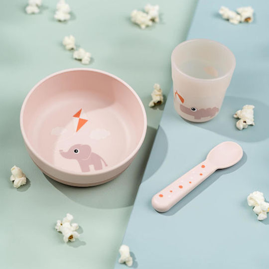 Done by Deer Baby- und Kinder-Essgeschirr aus Kunststoff Rosa 2 Stücke