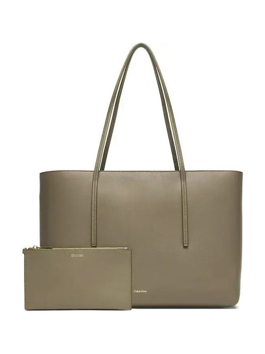 Calvin Klein Γυναικεία Τσάντα Tote Χειρός Μπεζ