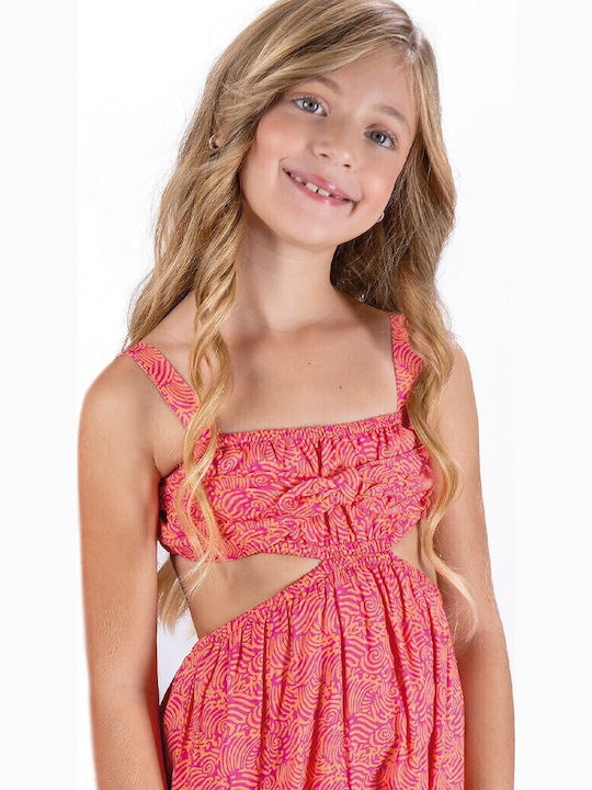 Girls Dress Sleeveless Fuchsia
