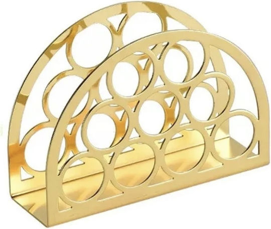 Suport pentru șervețele Metalică Auriu 13x9cm