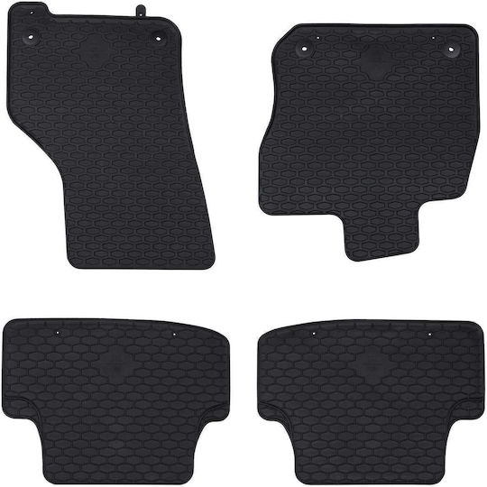 vidaXL Set of Front and Rear Mats 4pcs for Volkswagen Golf VIII MHEV 2020+ Black