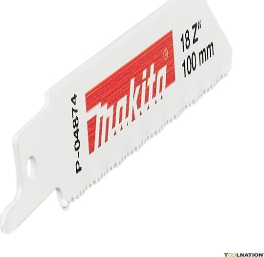 Makita Reciprocating Saw Blade Bim 100x0.9mm 5 Pieces Metal Sheets Profile 3mm