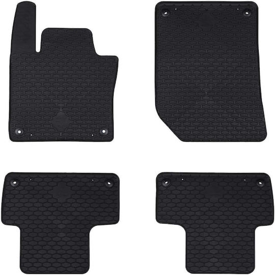 vidaXL Set of Front and Rear Mats 4pcs for Volvo XC 60 2018 Black