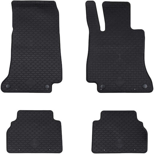 vidaXL Set of Front and Rear Mats 4pcs for Mercedes-Benz E Class Combi W213 2017+ Black