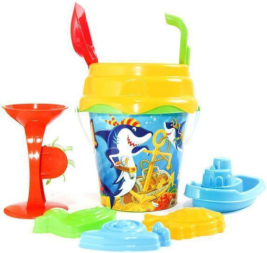 Set De 8 Bucăți De Jucării De Plajă Galbene Pentru Nisip Desene