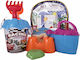 Set 8 Sand Toys In Blue Boy Backpack