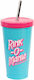 Grupo Erik Handled Tumbler Stainless Steel Thermos Bottle 550ml Stranger Things Rink-O-Mania with Straw and Handle