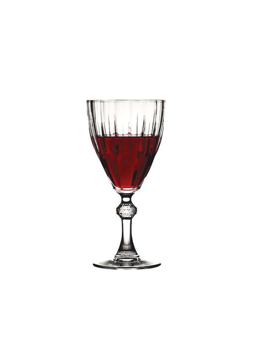 Espiel Diamond Set Gläser aus Glas in Rot Farbe 12Stück