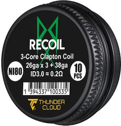 Thunder Cloud 3 Core Fused Clapton Намотки Ni80 10 Броя 0.2Ω Thunder Cloud 3 Core Fused Clapton Намотки Ni80 10 Броя 0.2Ω