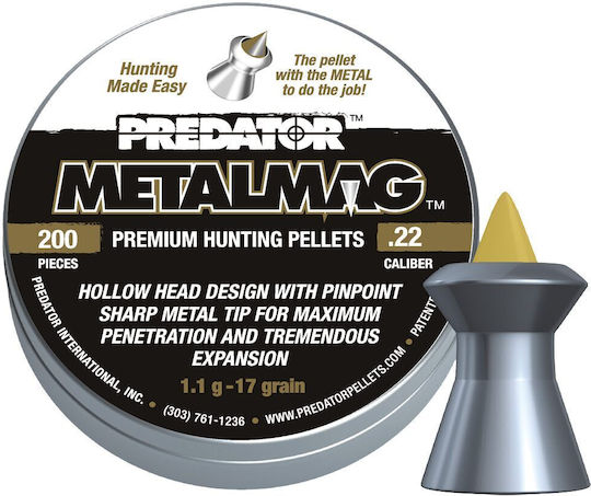 Peleți JSB Metalmag-Predator 5,5mm 22cal 200buc