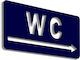Σήμανση ''wc Right'' 15x7 Εκ Μπλέ Ακρυλικό Πλαστικό Πάχους 3mm Νο5881333