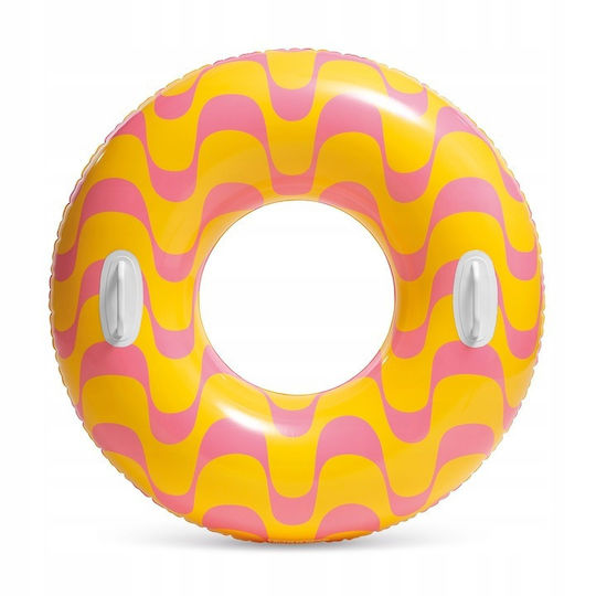 Inflatable Swim Ring Handles 119 Cm Zig Zag Pink