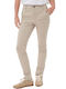 Damen Hoch tailliert Stoff Hose Beige