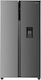 Heinner 439lt Total NoFrost Î177xL91xA59cm. Inox HSBS-HM439NFINVXWDD