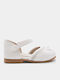 Kids Ballerinas with Elastic Strap White