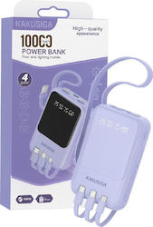 Kakusiga KSC-1095 Power Bank 10000mAh Μωβ