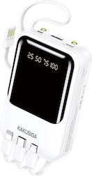Kakusiga KSC-1095 Power Bank 10000mAh Λευκό