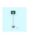 Oxygen Green Eyes Floor Lamp with Socket for Bulb E27 Silver