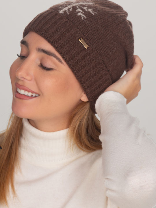 Beanie Beanie Knitted in Brown color