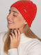 Beanie Γυναικείος Σκούφος Πλεκτός σε Κόκκινο χρώμα