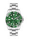 Dissoni Herrenuhr 44mm Batterie mit Silber Metallarmband