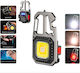 Andowl Rechargeable Keychain Flashlight LED with Maximum Brightness 600lm Black