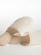 Flach Mules in Beige Farbe