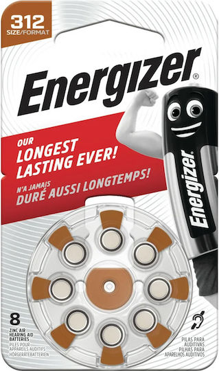 Energizer Hörgerätebatterien für Hörgeräte 312 1.45V 8Stück