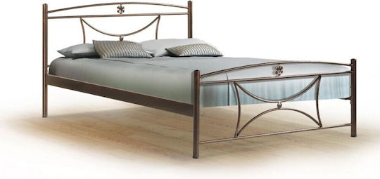 Einzelbett Aus Metall Bronze Für Matratze 90x190cm