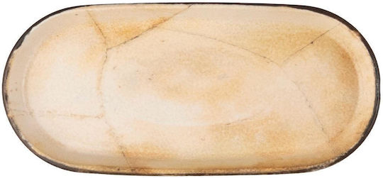 Bormioli Rocco Mytho Servierplatte Oval aus Porzellan Beige 6 Stück