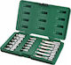 Sata Walnut with Torx Head and Socket 1/2'' T10 / T15 / T20 / T25 / T30 / T40 / T45 / T50 / T55 / T60 18pcs