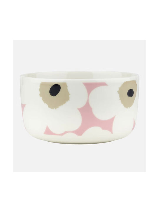 Marimekko Oiva Unikko Serving Bowl Round Ceramic with Diameter 12.5cm