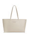 Leder Damen Tote Tasche Beige