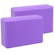 Set 2 Basic Yogablock Τουβλάκι Γιόγκα Λιλά Διαστάσεις 23 X 15 X 7.5 Cm Βάρος 135 G 2 Stücke