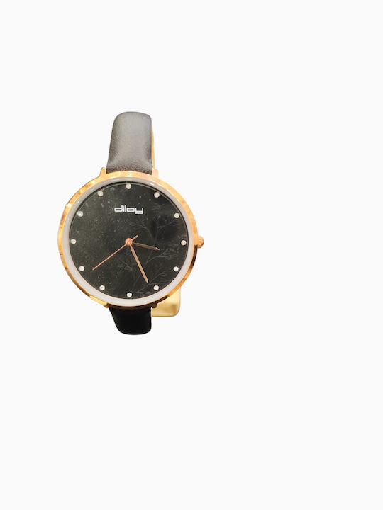 Diloy Straps Ρολόι Μπαταρίας με Δερμάτινο Λουράκι
