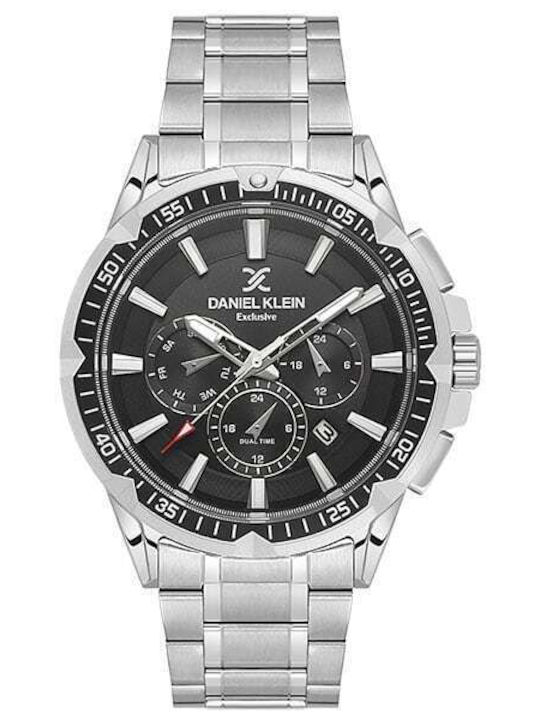 Daniel Klein Men's Watch Battery with Silver Metal Bracelet