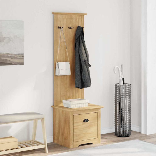 Eingangsmöbel mit Schrank Honey Brown 50x40x156.7cm