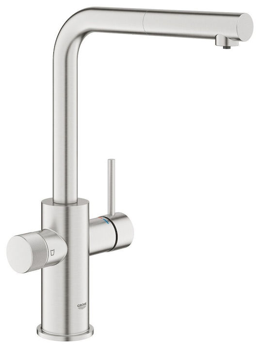 Grohe Μπαταρία Κουζίνας Πάγκου με Ντουζ Μπλε