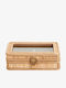 Glass Jewellery Box White 16.5x21.5x7.5cm