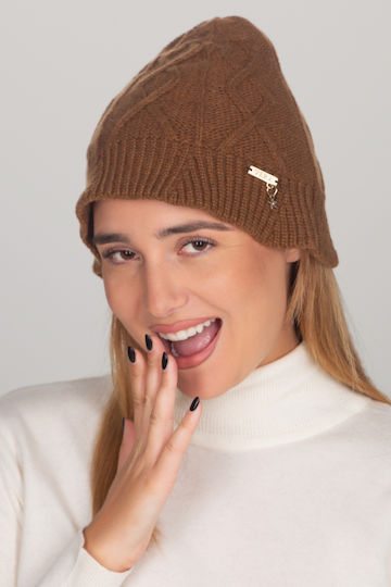 Beanie Beanie Knitted in Brown color