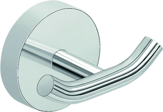 Gedy Eros Double Wall-Mounted Bathroom Hook Inox Silver
