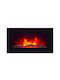 Hitense L.e.d Wall Mounted Electric Fireplace 2000W 73x11.4cm Black