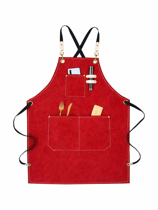 Feggrini Wasserdicht Küchenschürze Rot 80x22cm FGGPDAP05 1Stück