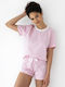 Sensis Sommer Damen Pyjama-Set Pink