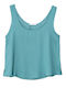 Women's Crop Top Satin Sleeveless Teal