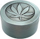 Grinder Τρίφτης Μεταλλικός 55mm 3 Θέσεων Ασημί Leaf